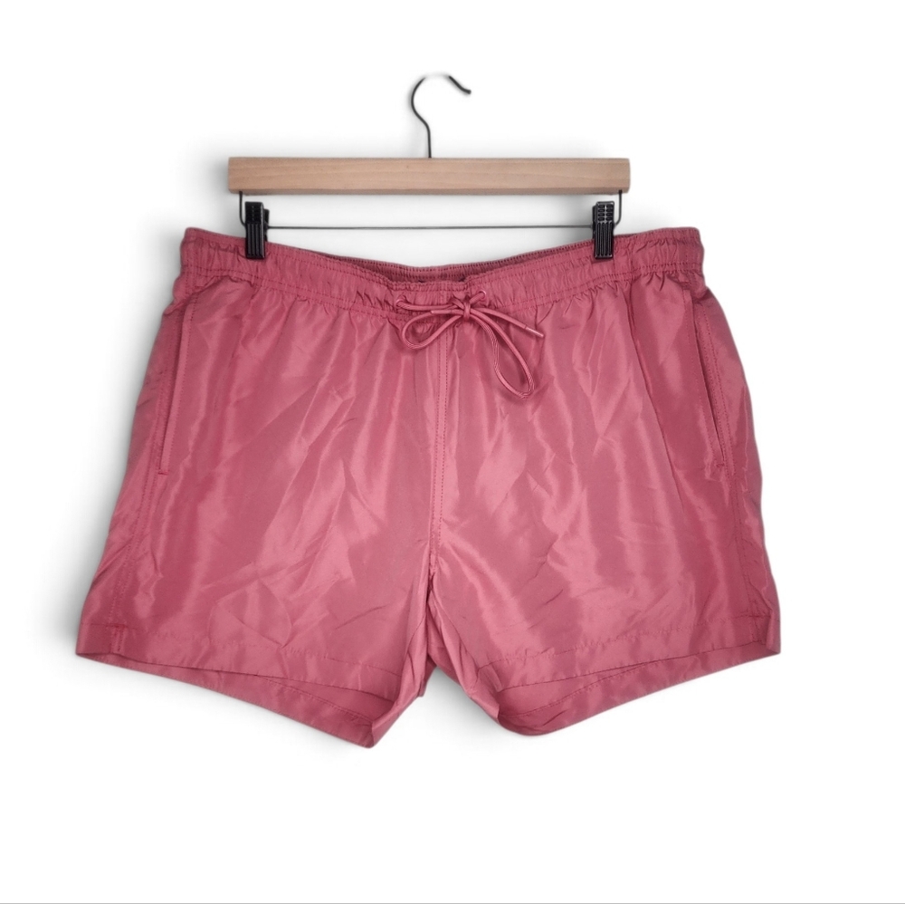 H&M 5" Swim Shorts In Dark Pink Size XXL New With Tags